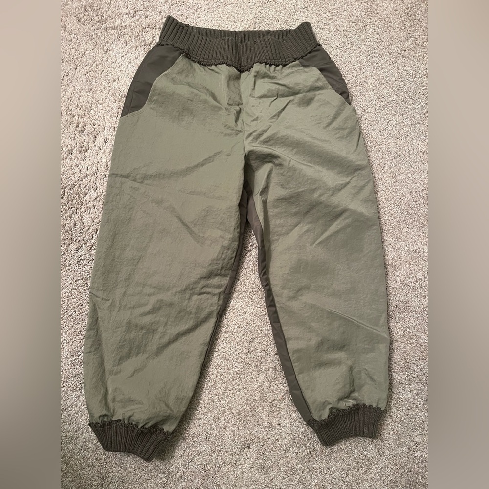 Zara Taupe and Olive Knit Waist Pants